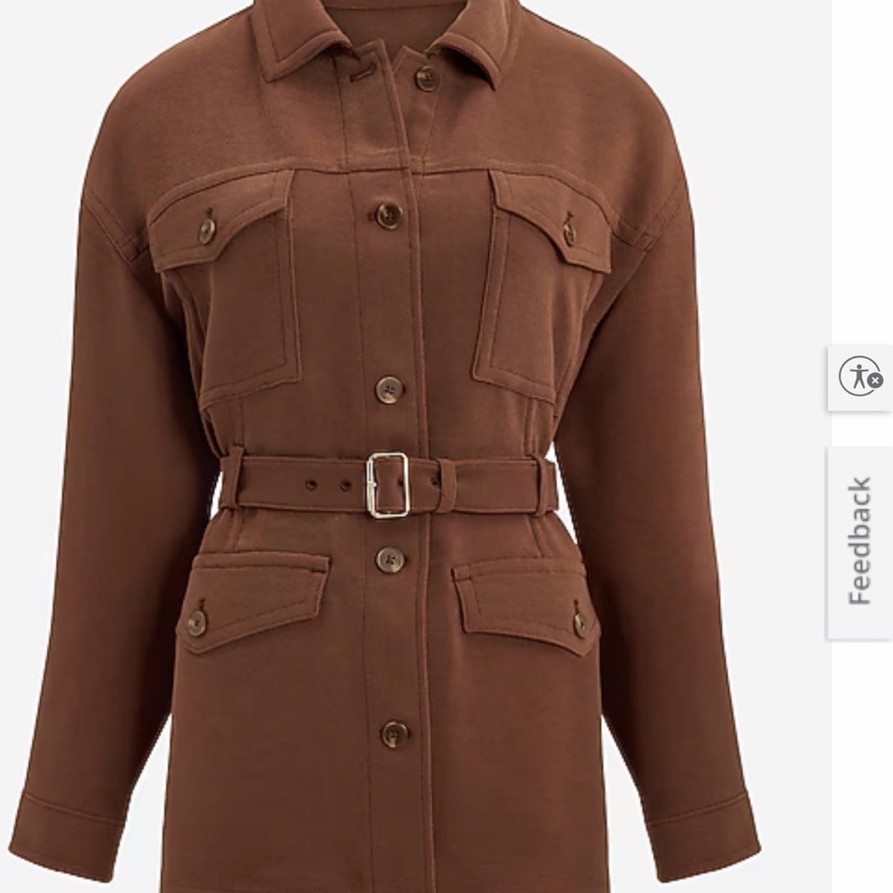 Express Belted Pocket Utility Jacket - Picture 3 of 12